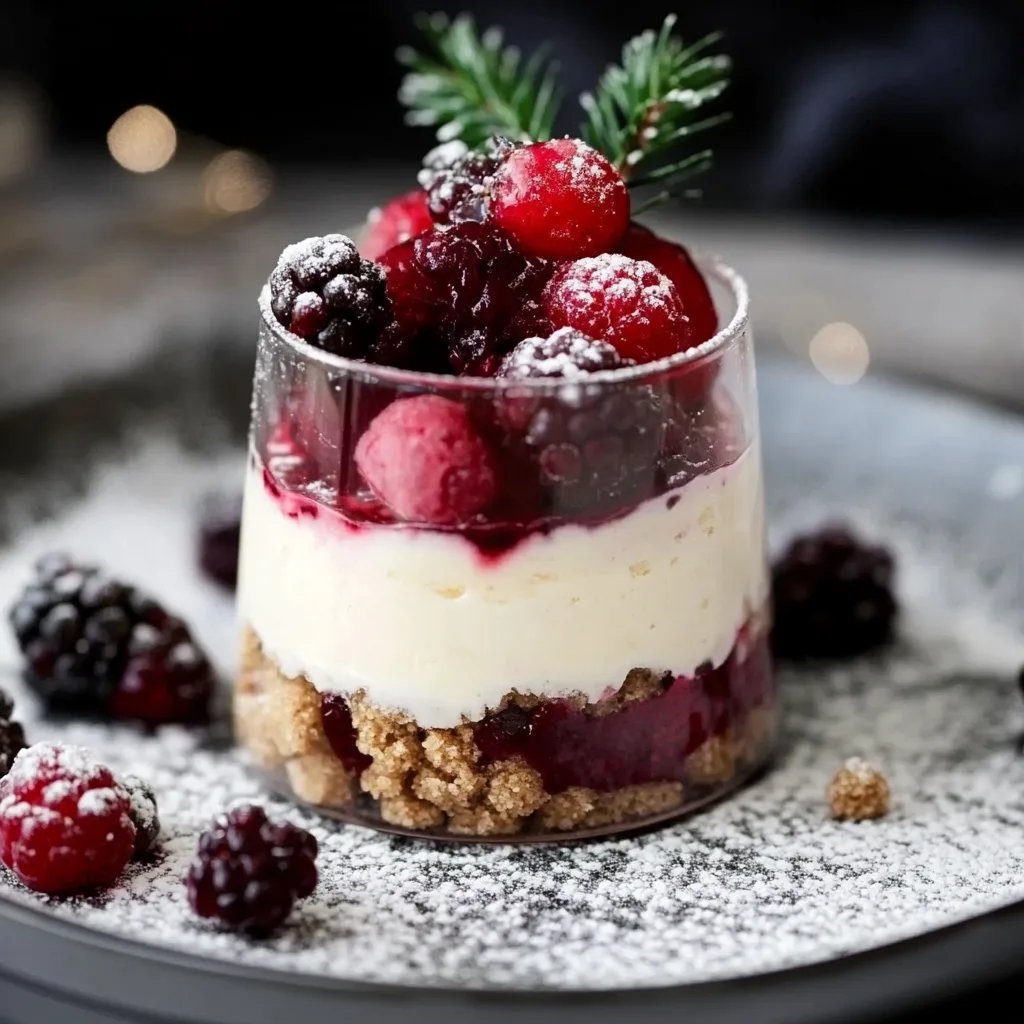 Weihnachtsdessert im Glas