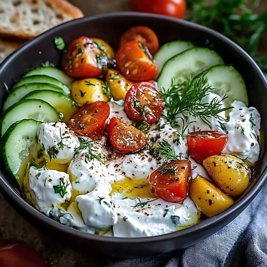 Griechische Hähnchen-Tzatziki Bowl