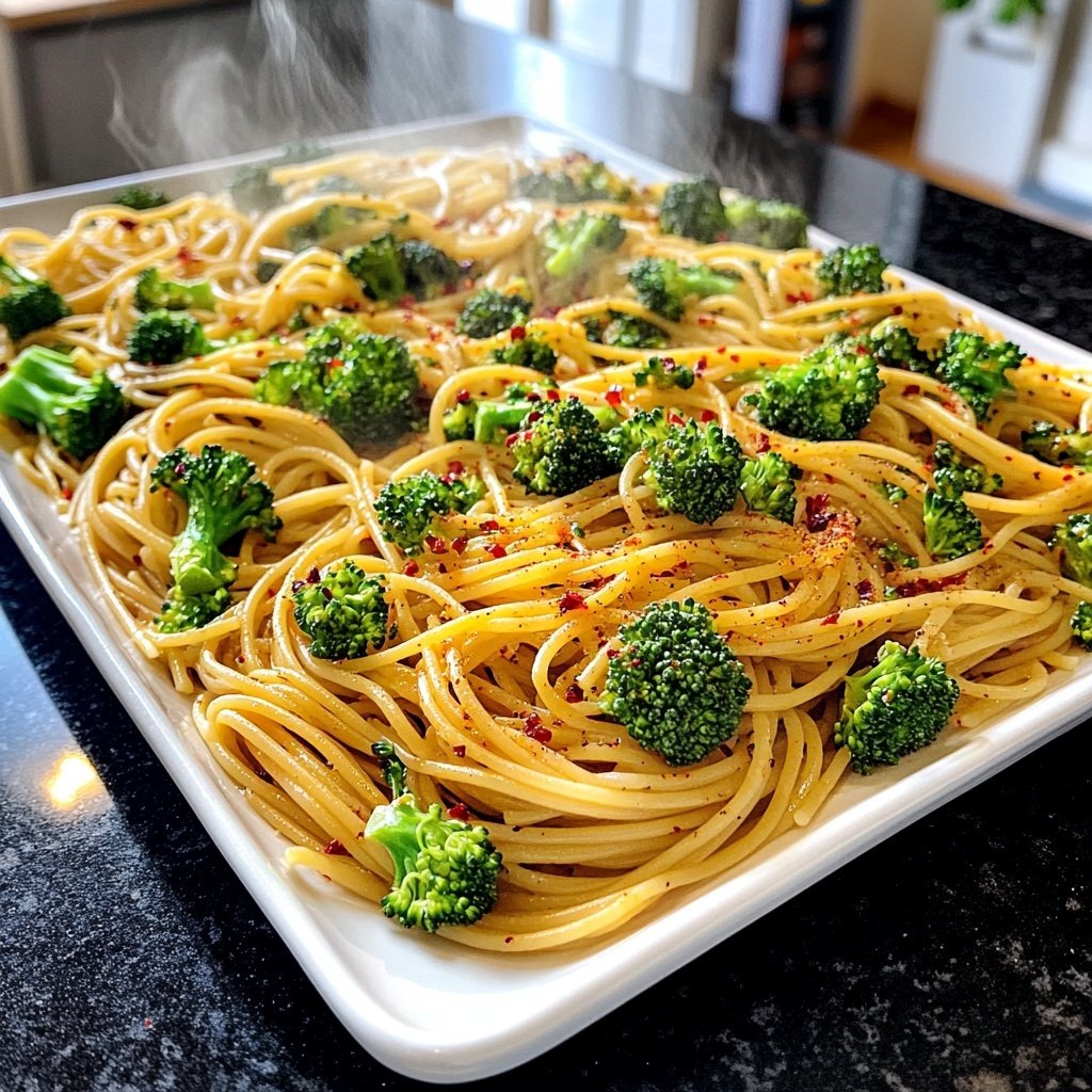 Spaghetti mit Brokkoli und Chili
