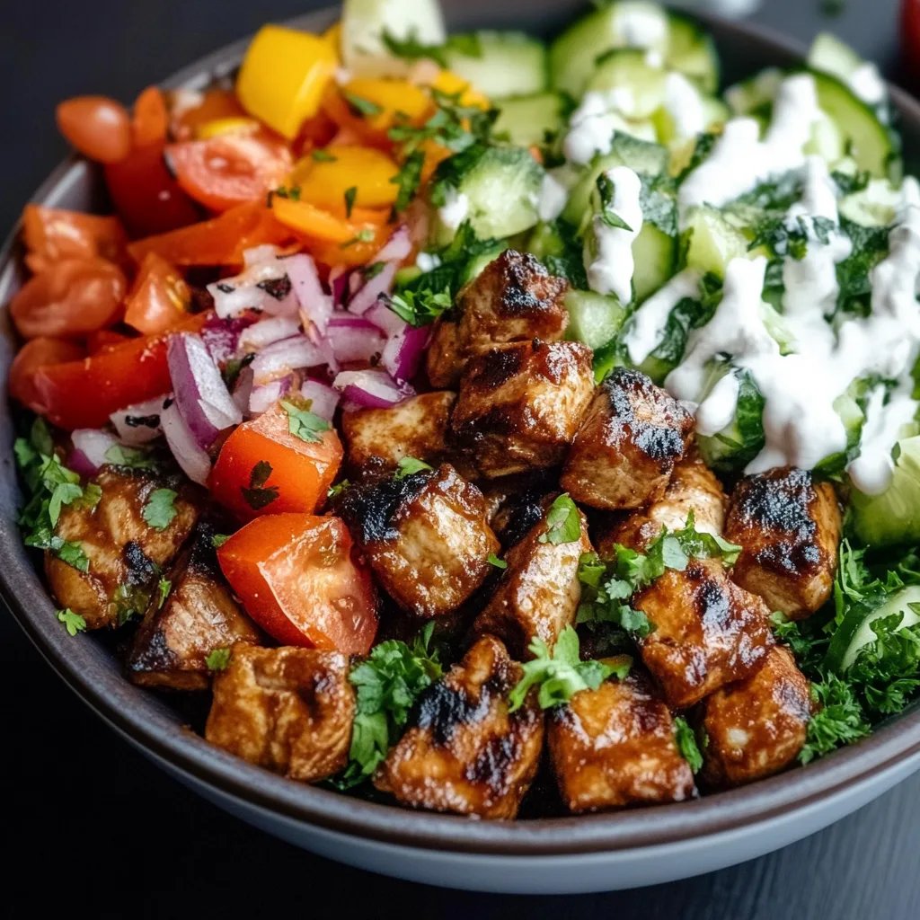 Kebab-Bowl mit hohem Eiweißgehalt