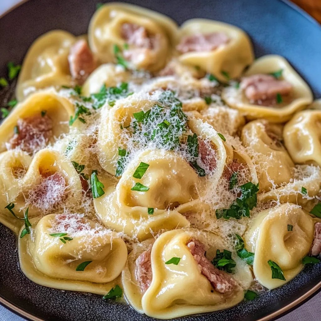 Tortellini mit Schinken-Sahne-Soße