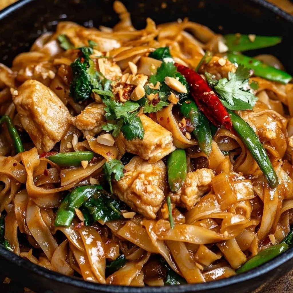 Street-Style Thai Betrunkene Nudeln