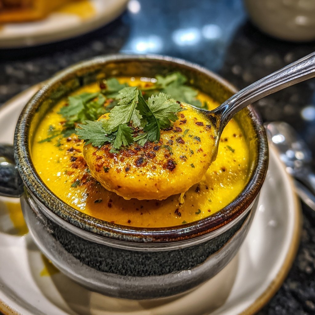 Cremige Blumenkohlsuppe mit Curry