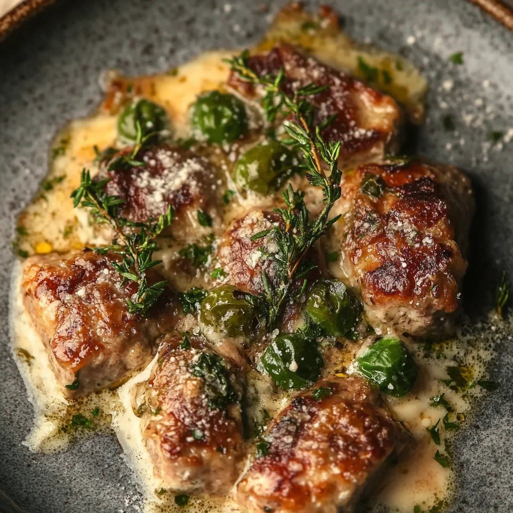 Zerstampfte Rosenkohlröschen