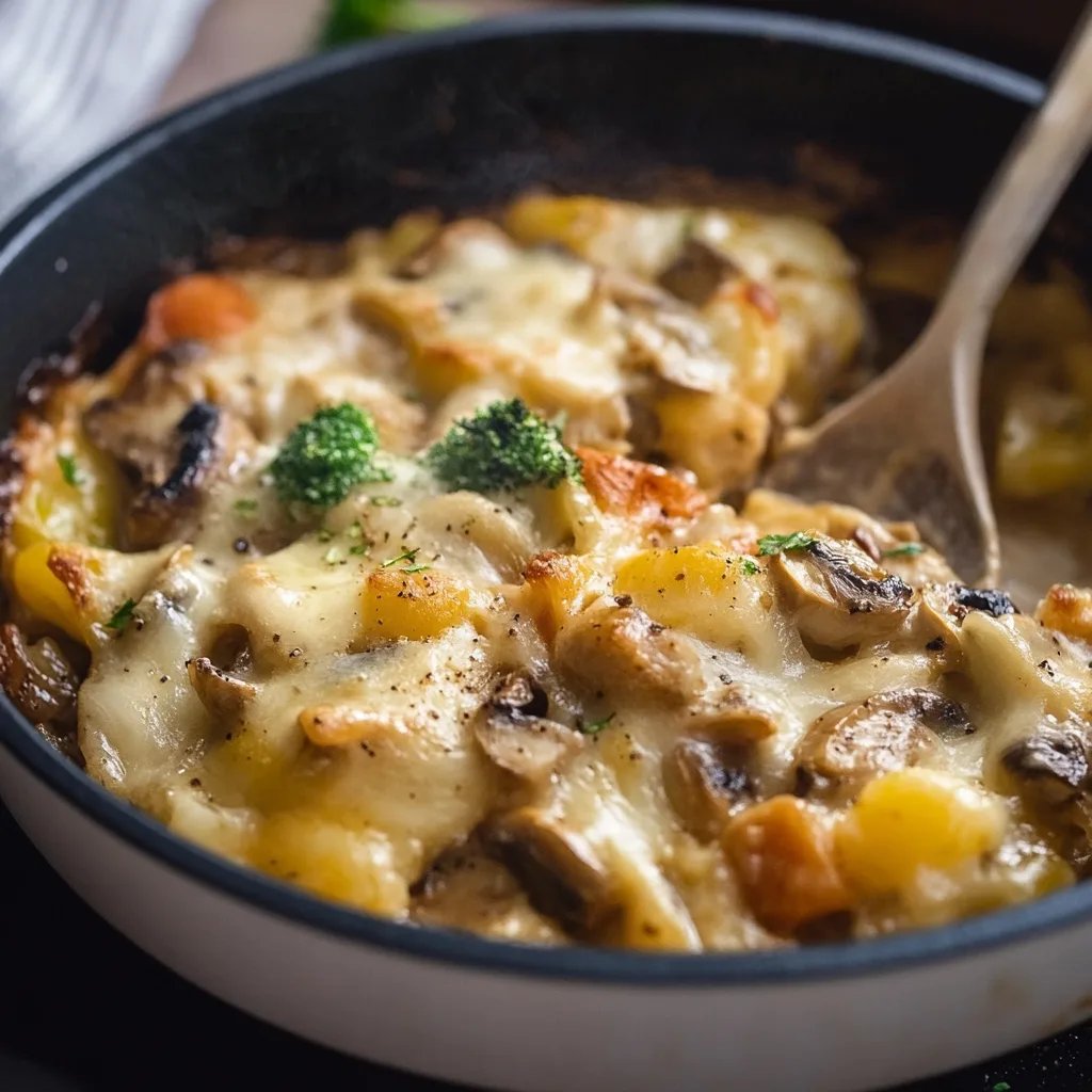 Kartoffel-Brokkoli-Champignons-Pfanne