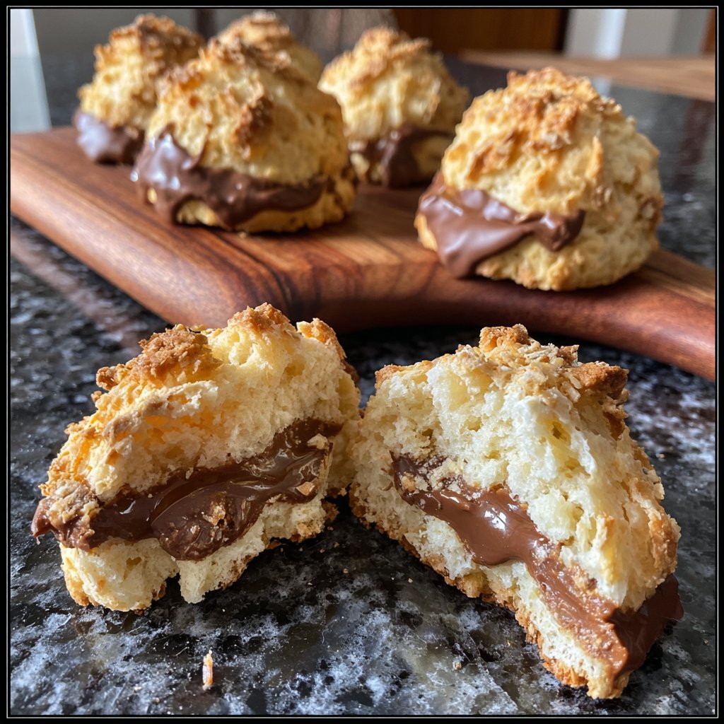 Quarkbällchen gefüllt mit Nougat