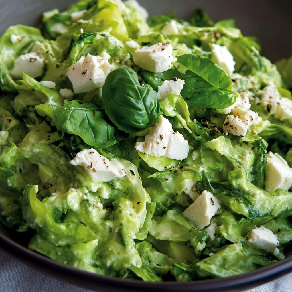 Grüne-Göttin-Salat mit Spitzkohl und Feta