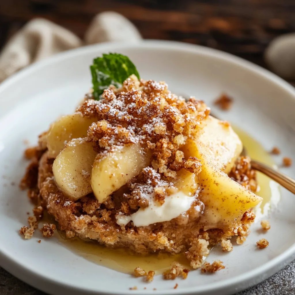 Gesundes Frühstück mit Apfel-Crumble