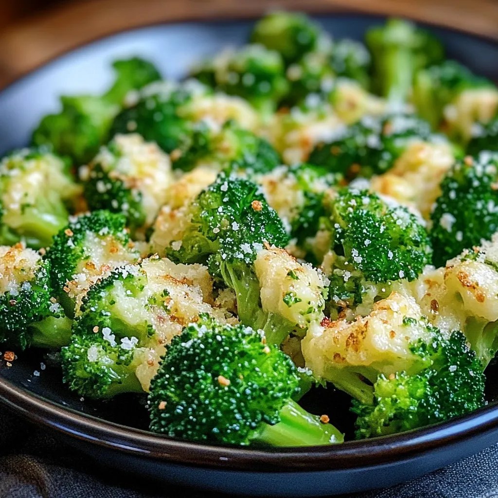 Knoblauch-Parmesan-Brokkoli