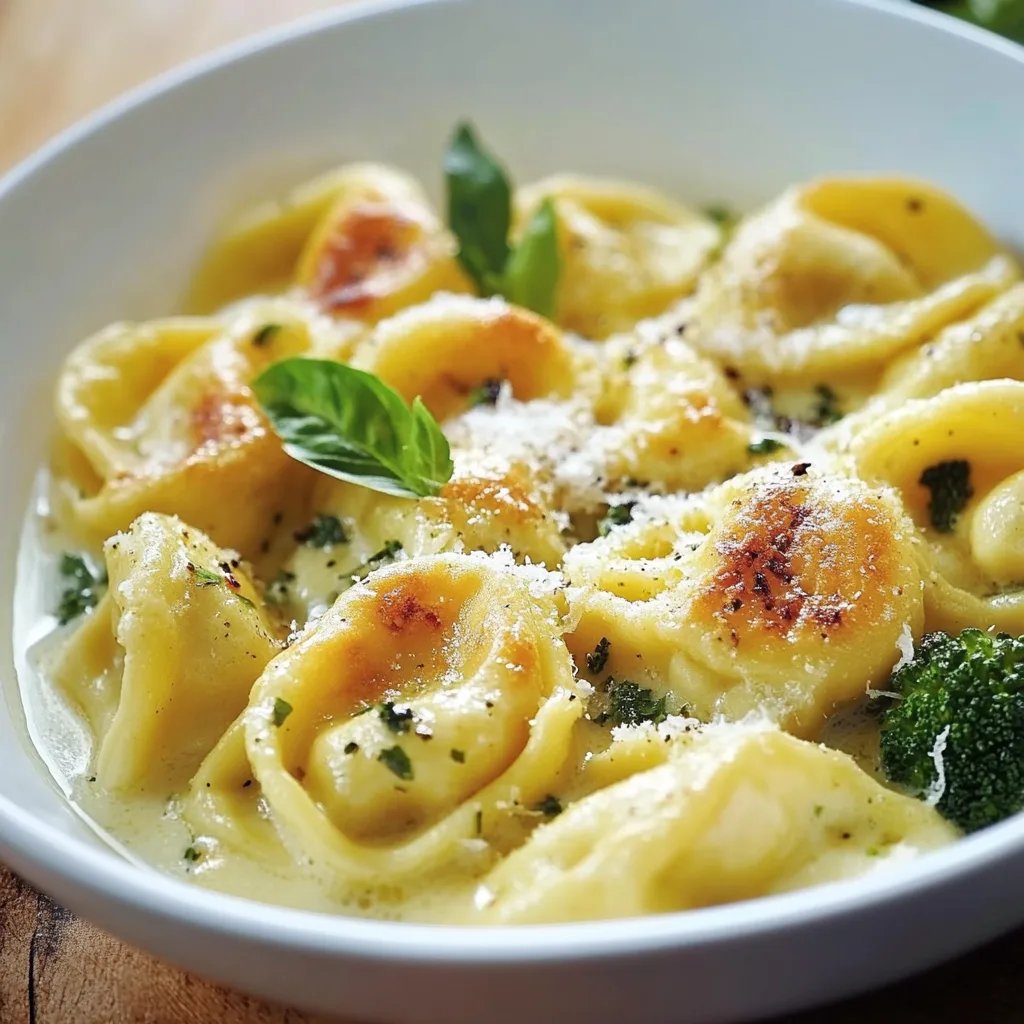 Tortellini alla Panna mit Brokkoli