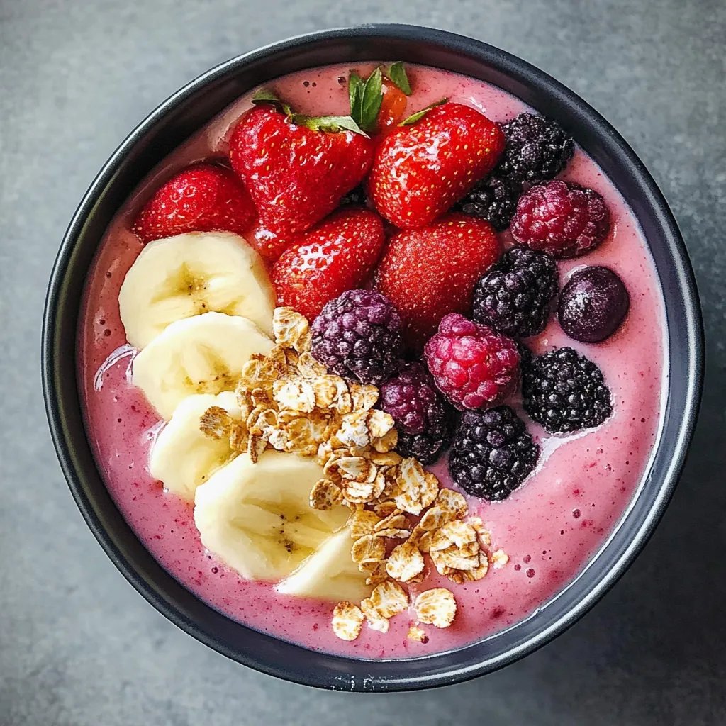 Rosa Himbeer-Smoothie-Bowl