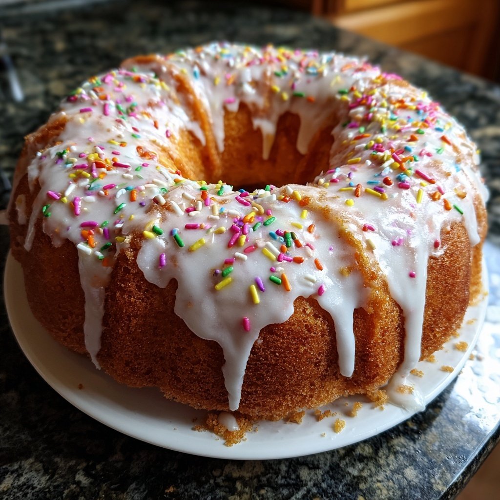 Geburtstagskuchen mit Streuseln
