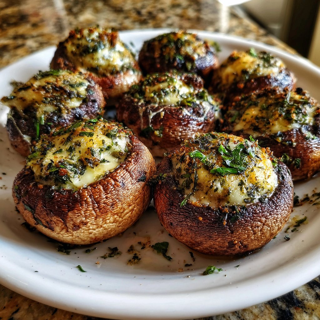 Gefüllte Champignons mit Kräutern
