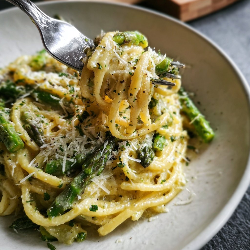 Grüner Spargel Pasta