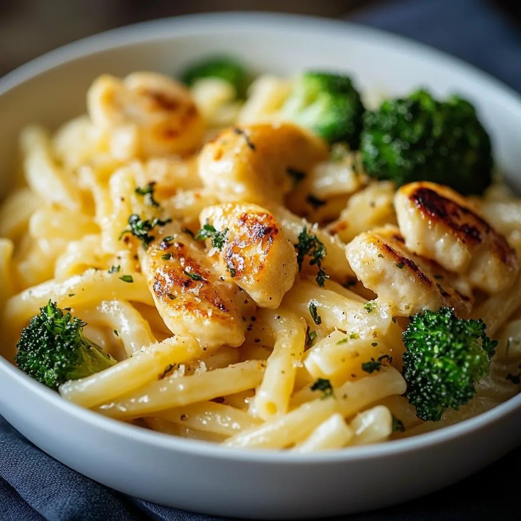 Schnelle Brokkoli-Hähnchen-Pasta